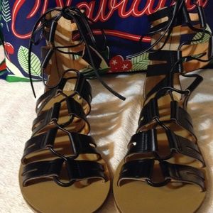 J. Crew  Gladiator Lace-up Sandals